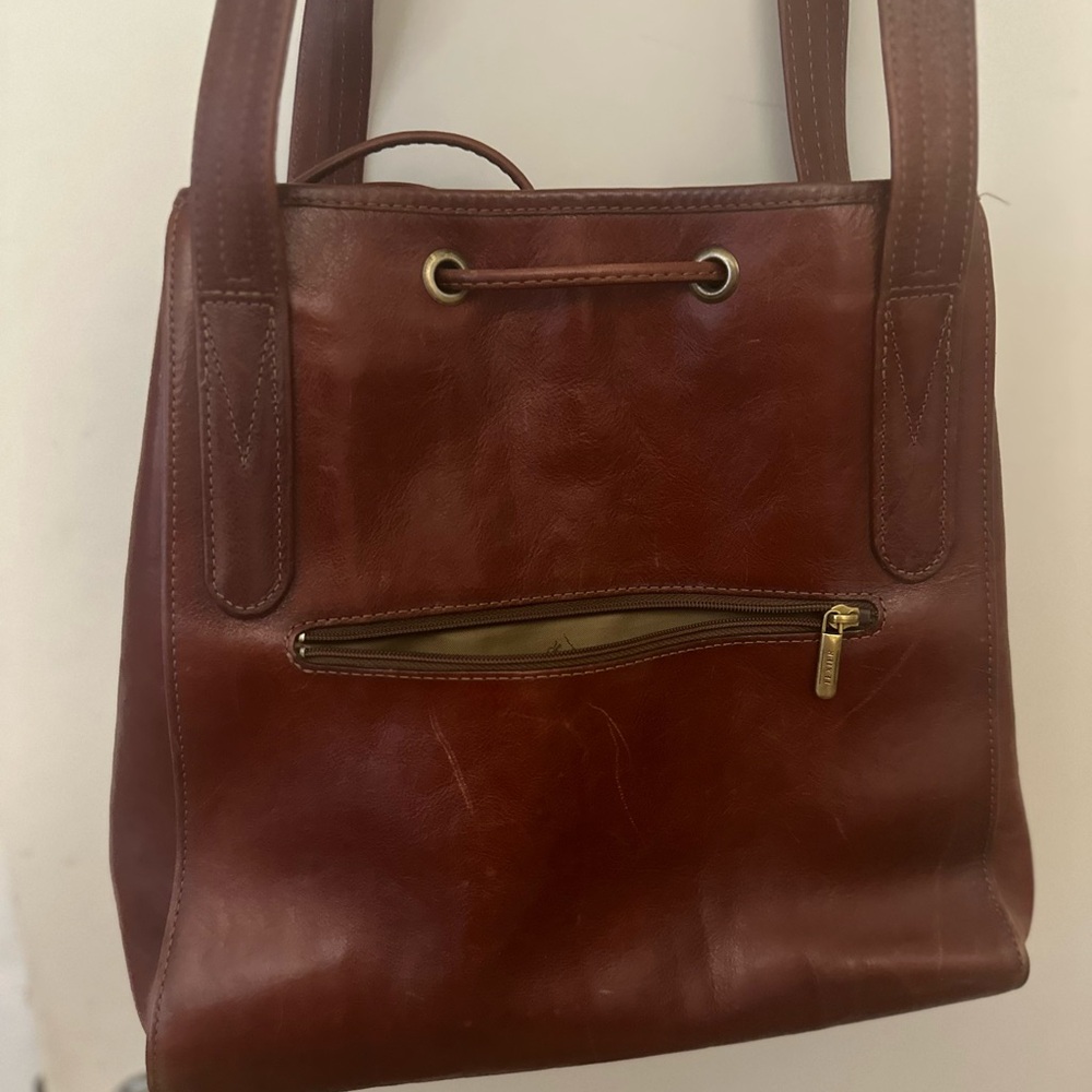 Elegant Brown Leather Tote Bag